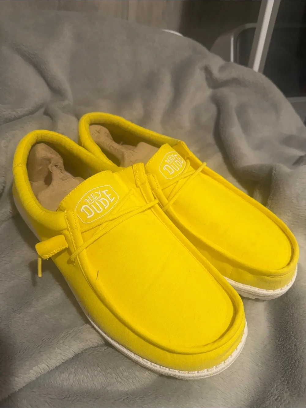 Hey Dude Men's Bright Yellow Slip-On Boat Shoes